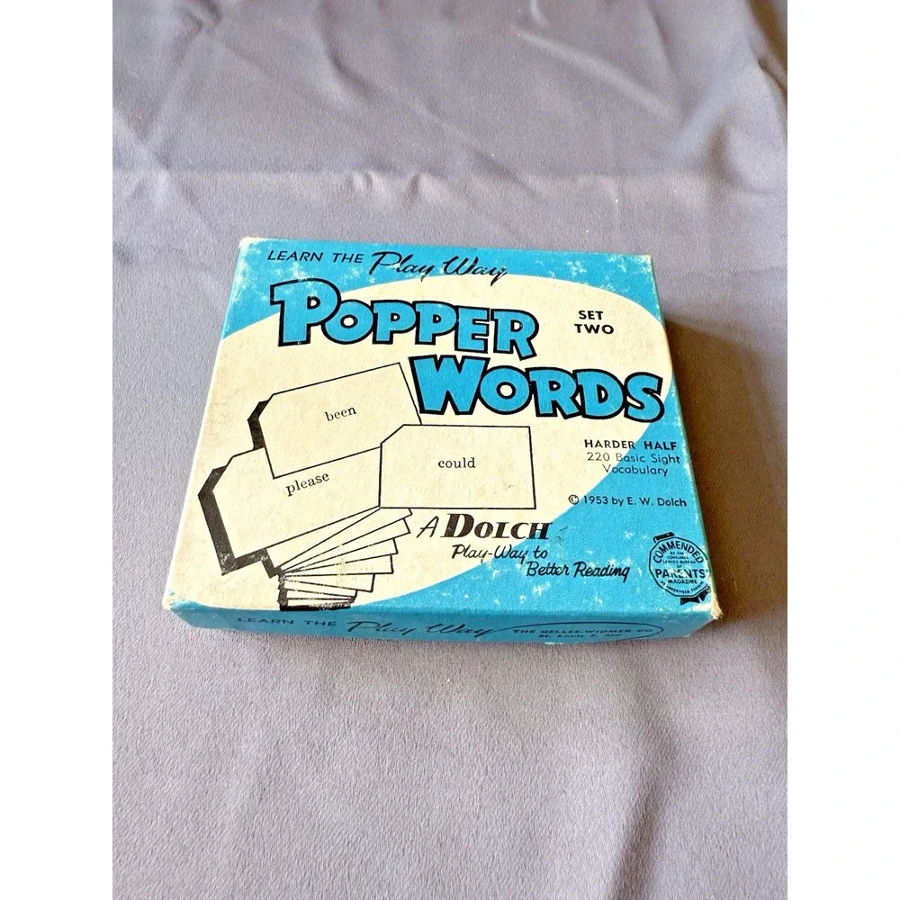 VTG‎ 1953 POPPER WORDS Flash Cards Set 1 & 2 Vocabulary Learn The Play Way DOLCH